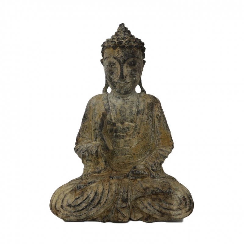 BUDDHA ANTIK LOOK SOAR WOOD 33       - DECOR ITEMS